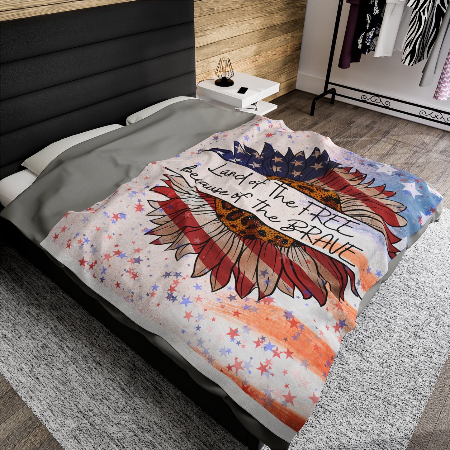 Land Of The Free Because Of The Brave | Plush Blanket | Independence Day