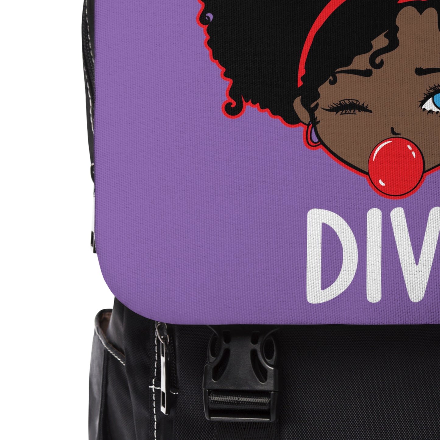 Unisex Casual Shoulder Backpack | Kindergarten Diva | Afro