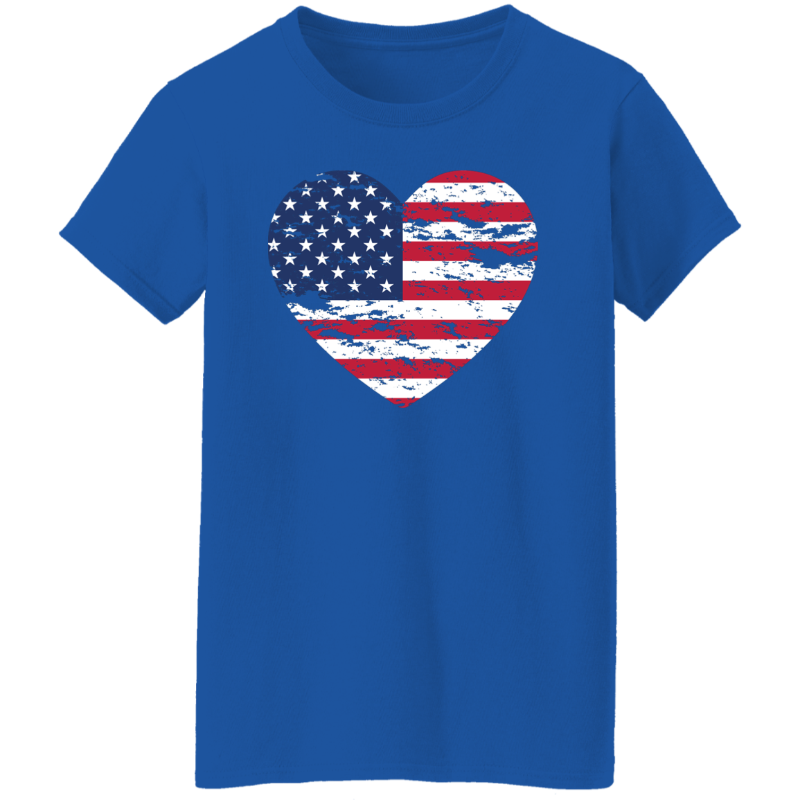 American Heart Shaped Flag | 4th Of July | Patriotic Shirt | Shirts For Family