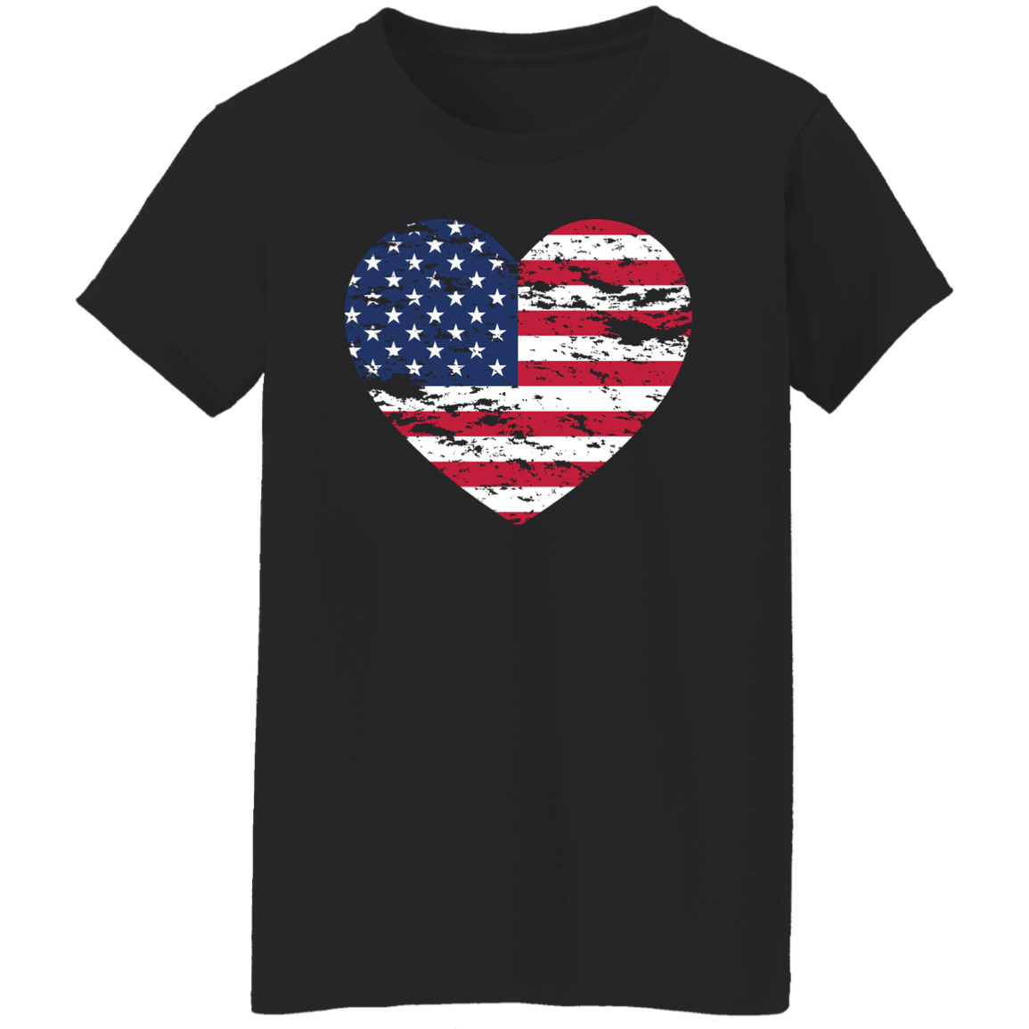 American Heart Shaped Flag | 4th Of July | Patriotic Shirt | Shirts For Family