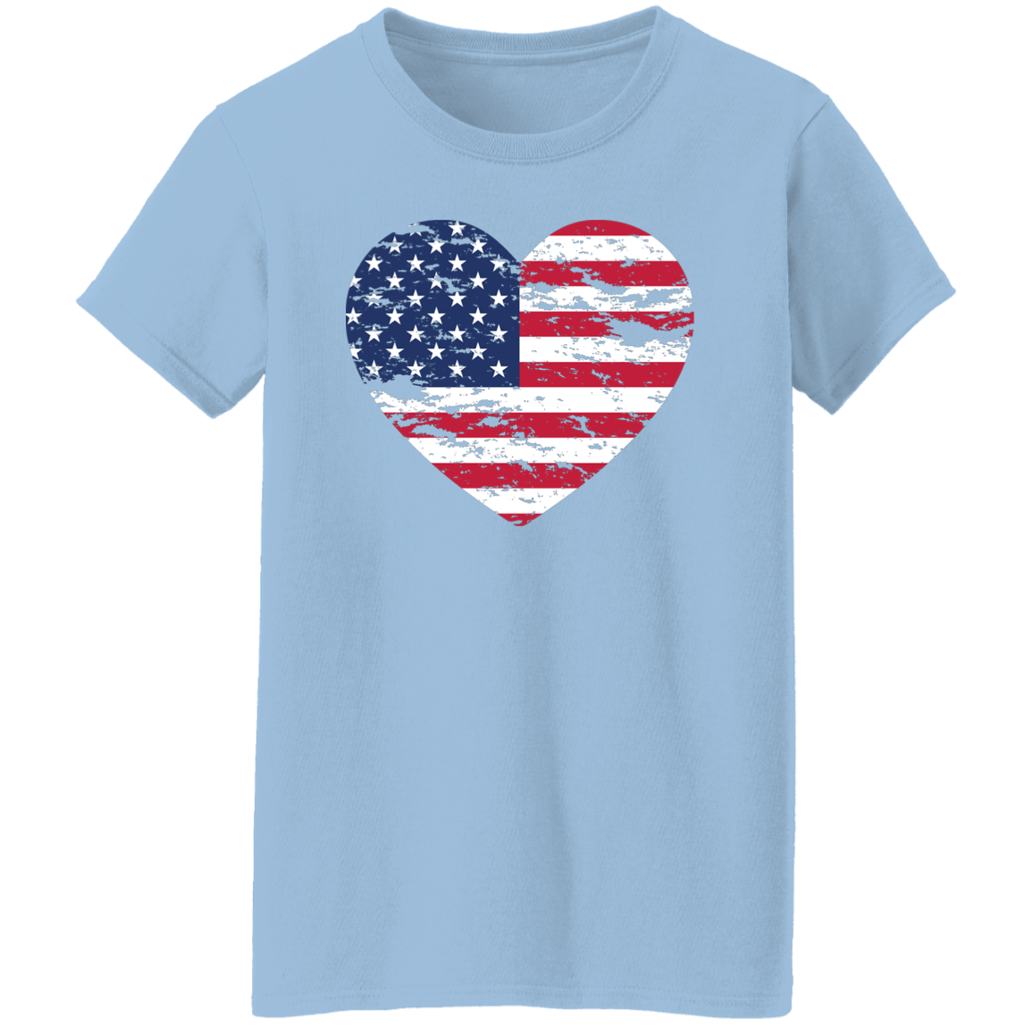 American Heart Shaped Flag | 4th Of July | Patriotic Shirt | Shirts For Family