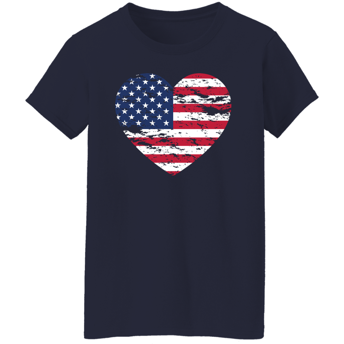 American Heart Shaped Flag | 4th Of July | Patriotic Shirt | Shirts For Family