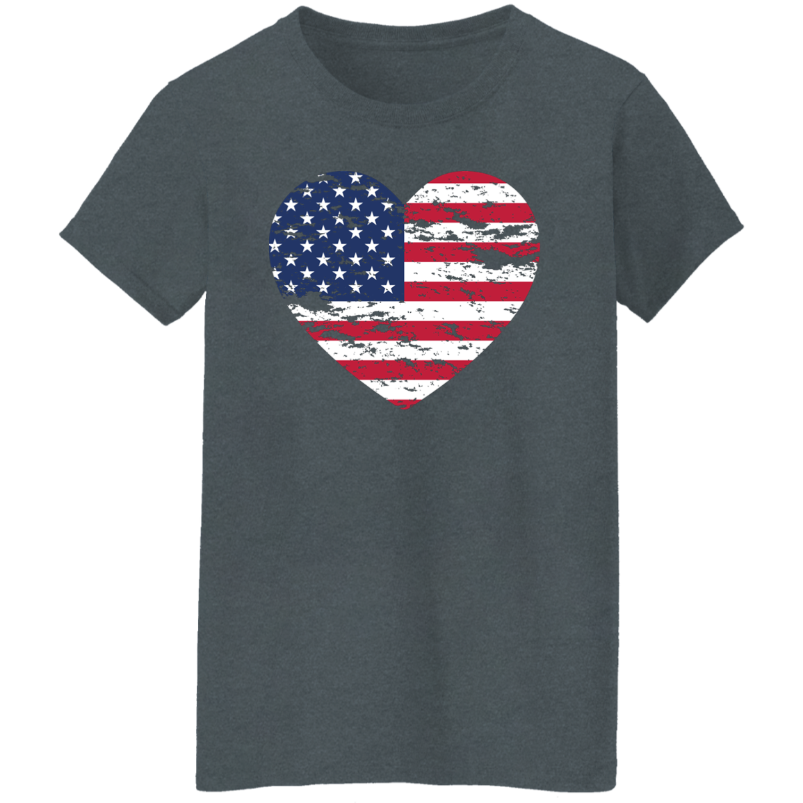 American Heart Shaped Flag | 4th Of July | Patriotic Shirt | Shirts For Family