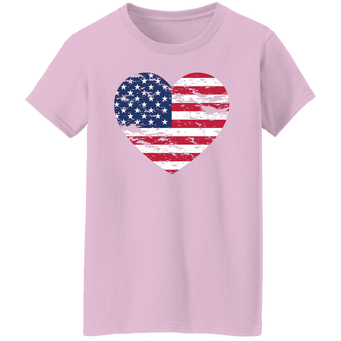 American Heart Shaped Flag | 4th Of July | Patriotic Shirt | Shirts For Family