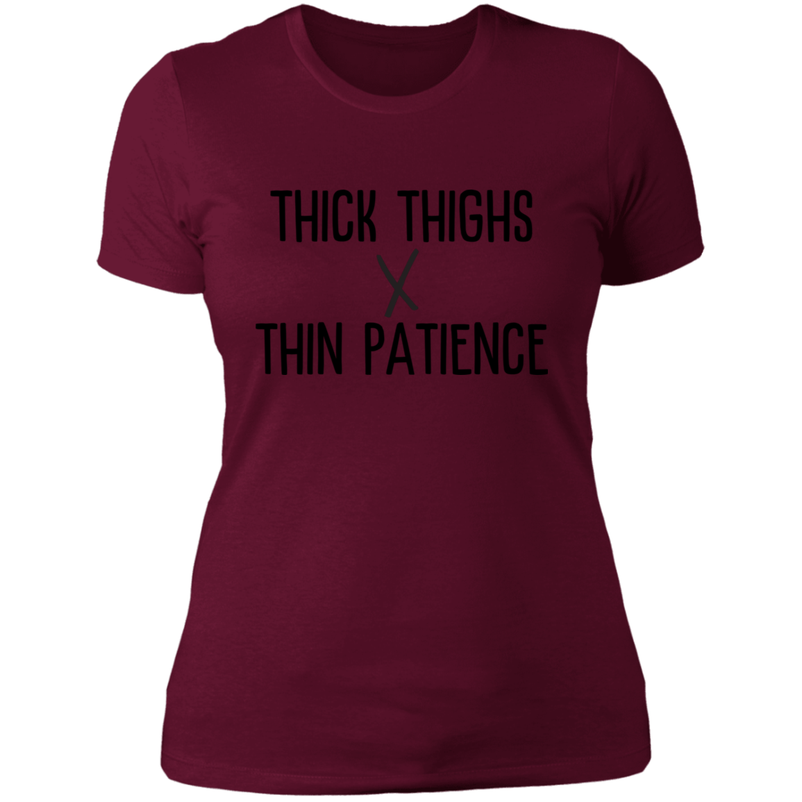 Thick Thighs x Thin Patience Ladies' Boyfriend T-Shirt
