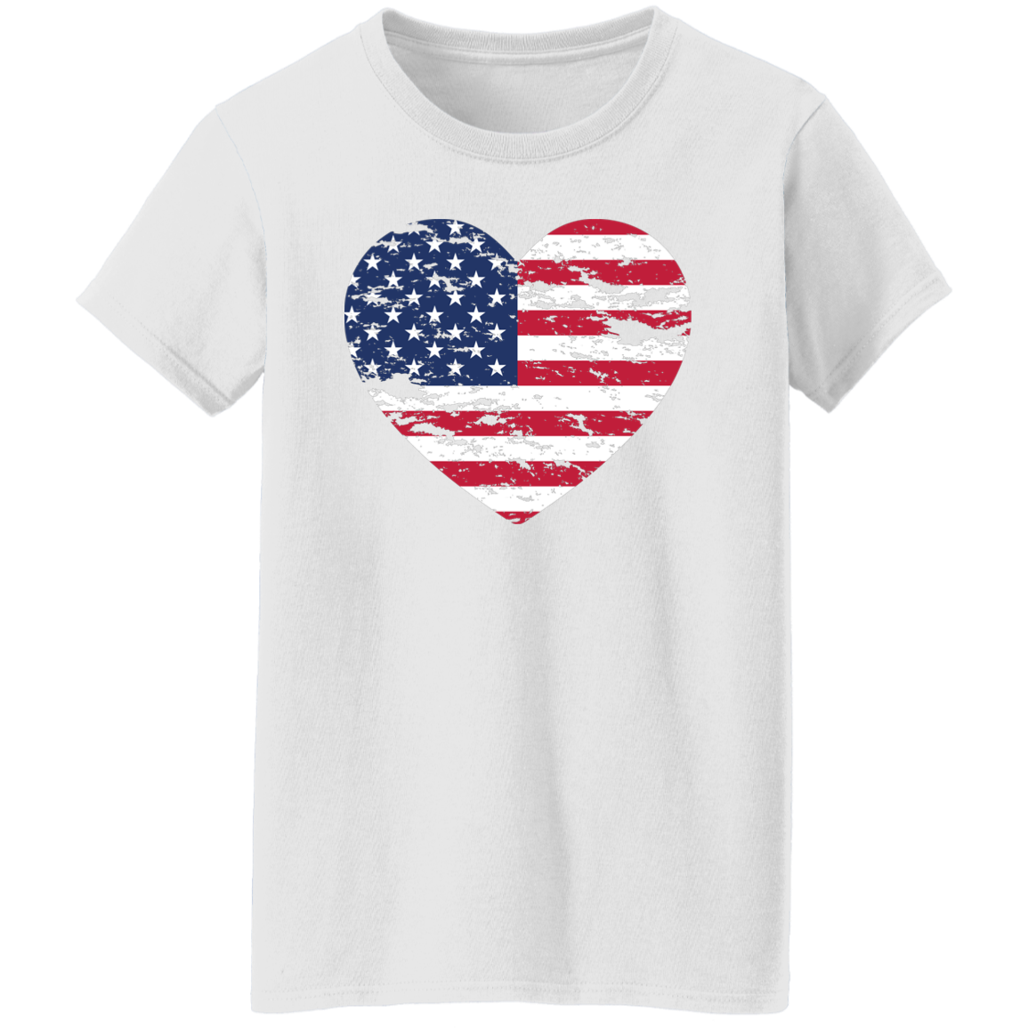 American Heart Shaped Flag | 4th Of July | Patriotic Shirt | Shirts For Family