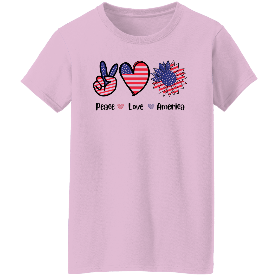 Peace Love America | 4th July USA | American Pride | T-Shirt