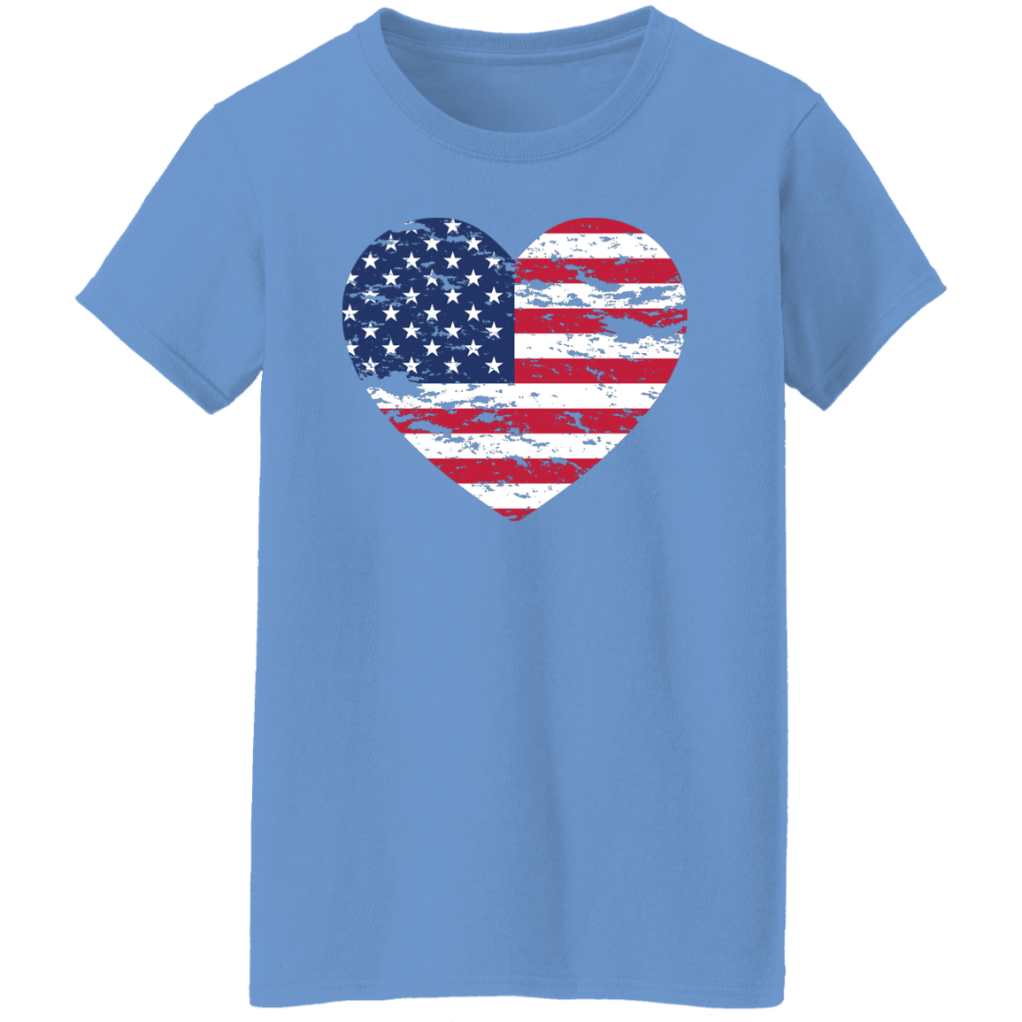 American Heart Shaped Flag | 4th Of July | Patriotic Shirt | Shirts For Family