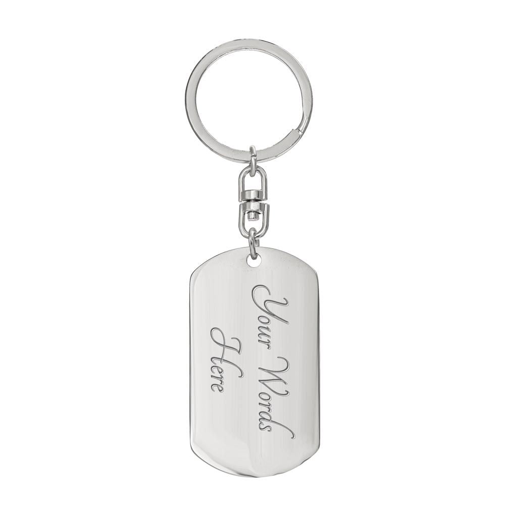 To My Son | Dog Tag with Swivel Key Chain | To My Son | Birthday Gifts