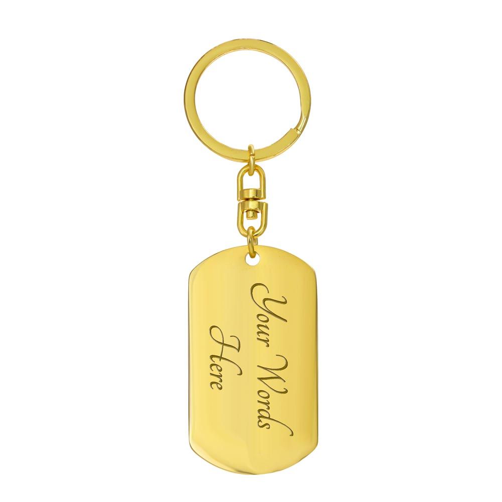 To My Son | Dog Tag with Swivel Key Chain | To My Son | Birthday Gifts