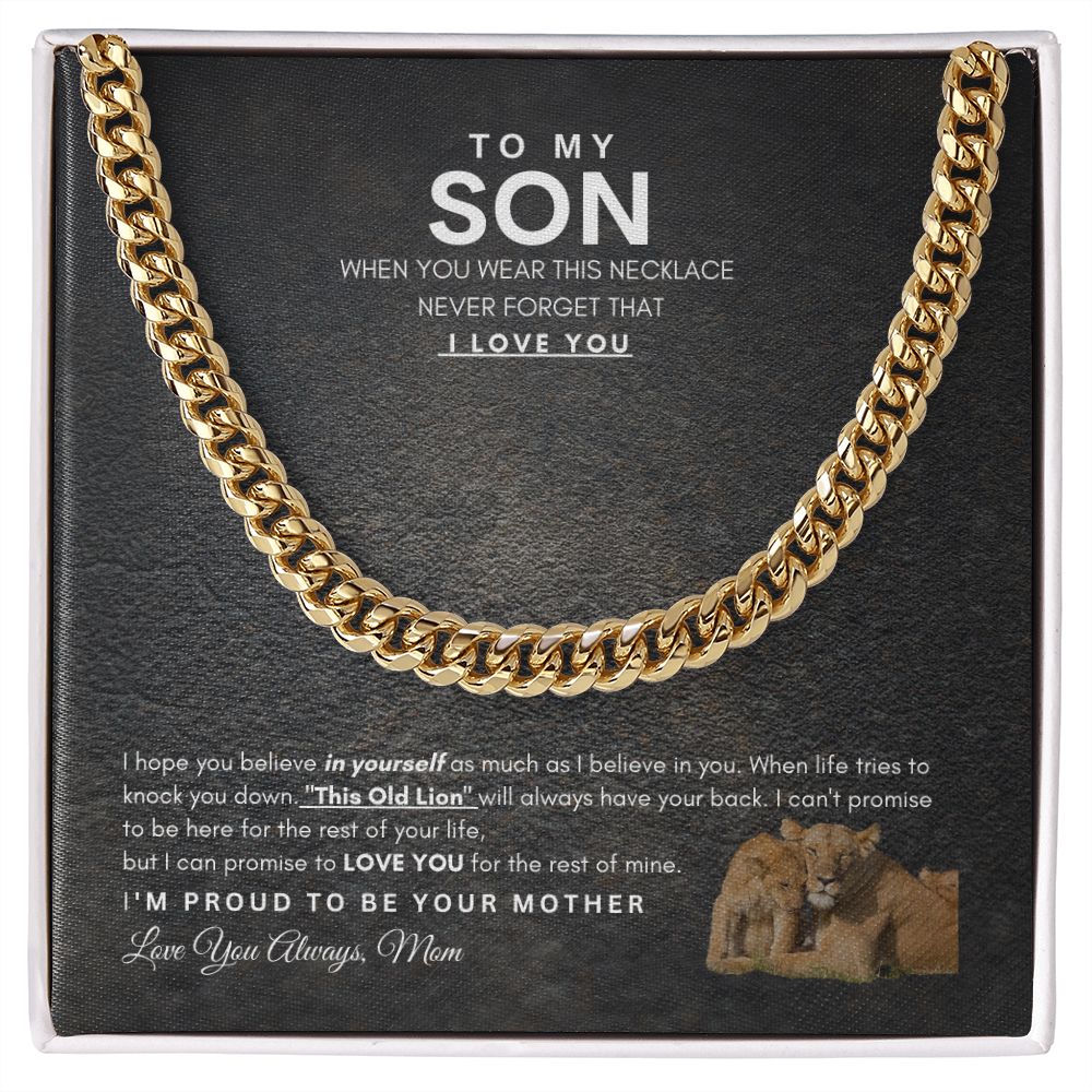 To My Son | Never Forget | Cuban Link Chain