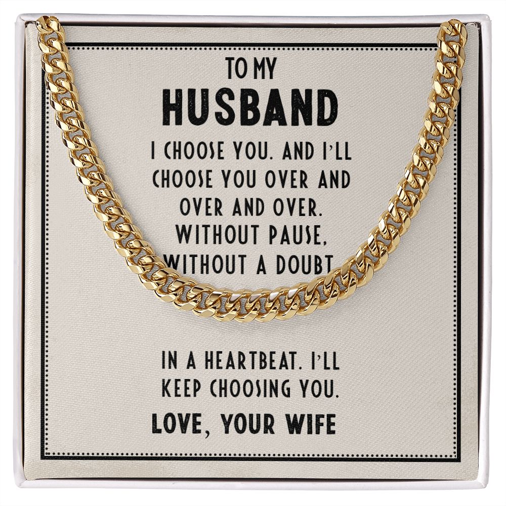 I Choose You | Husband | Cuban Link Chain