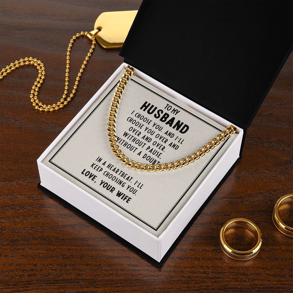 I Choose You | Husband | Cuban Link Chain