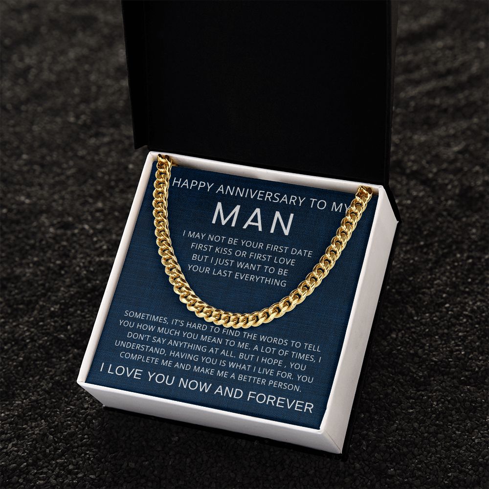 Happy Anniversary My Man | Cuban Link Chain