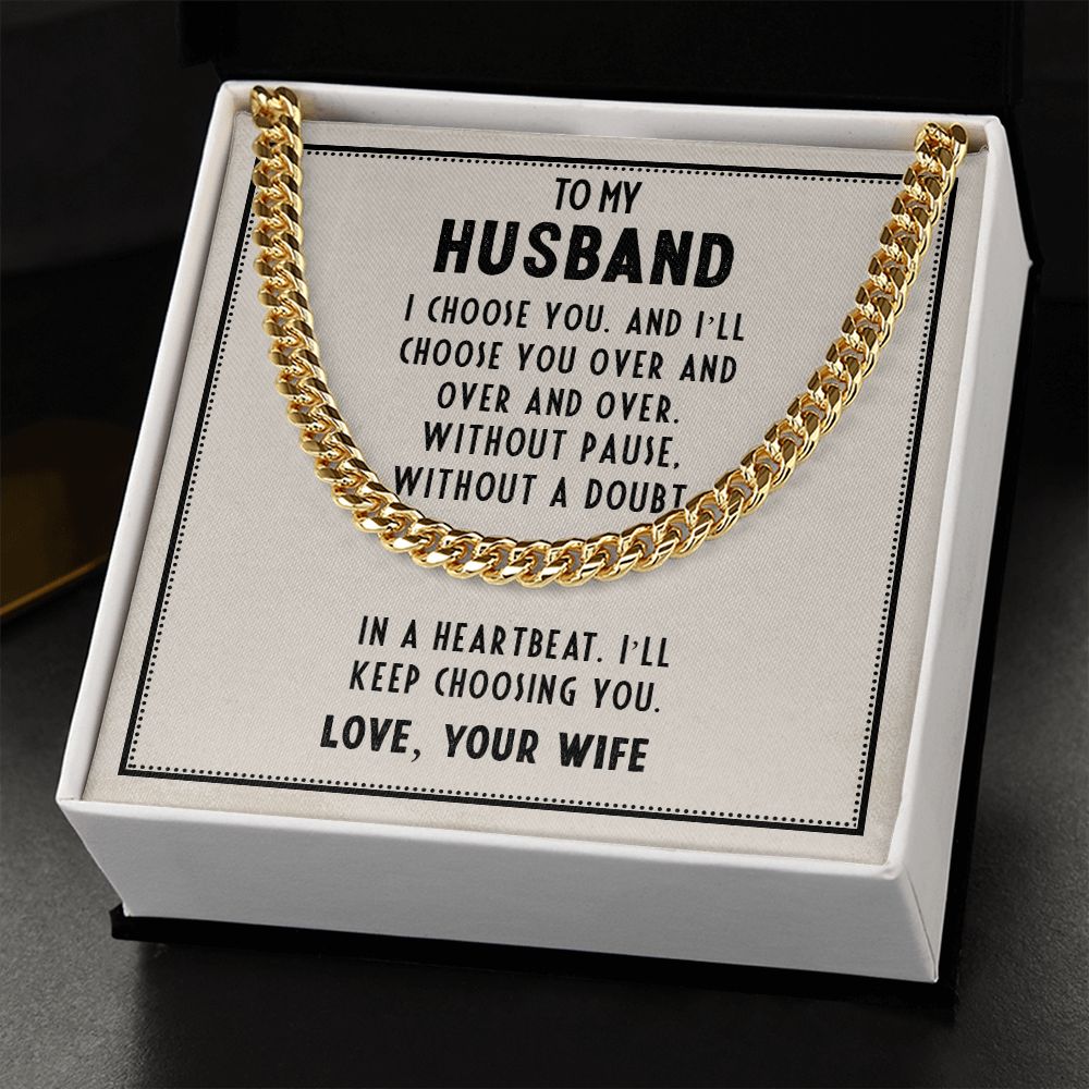 I Choose You | Husband | Cuban Link Chain