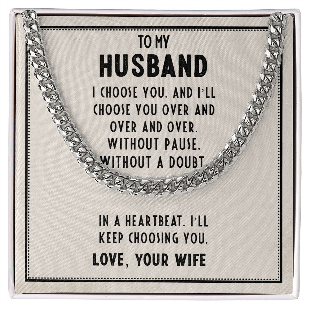 I Choose You | Husband | Cuban Link Chain