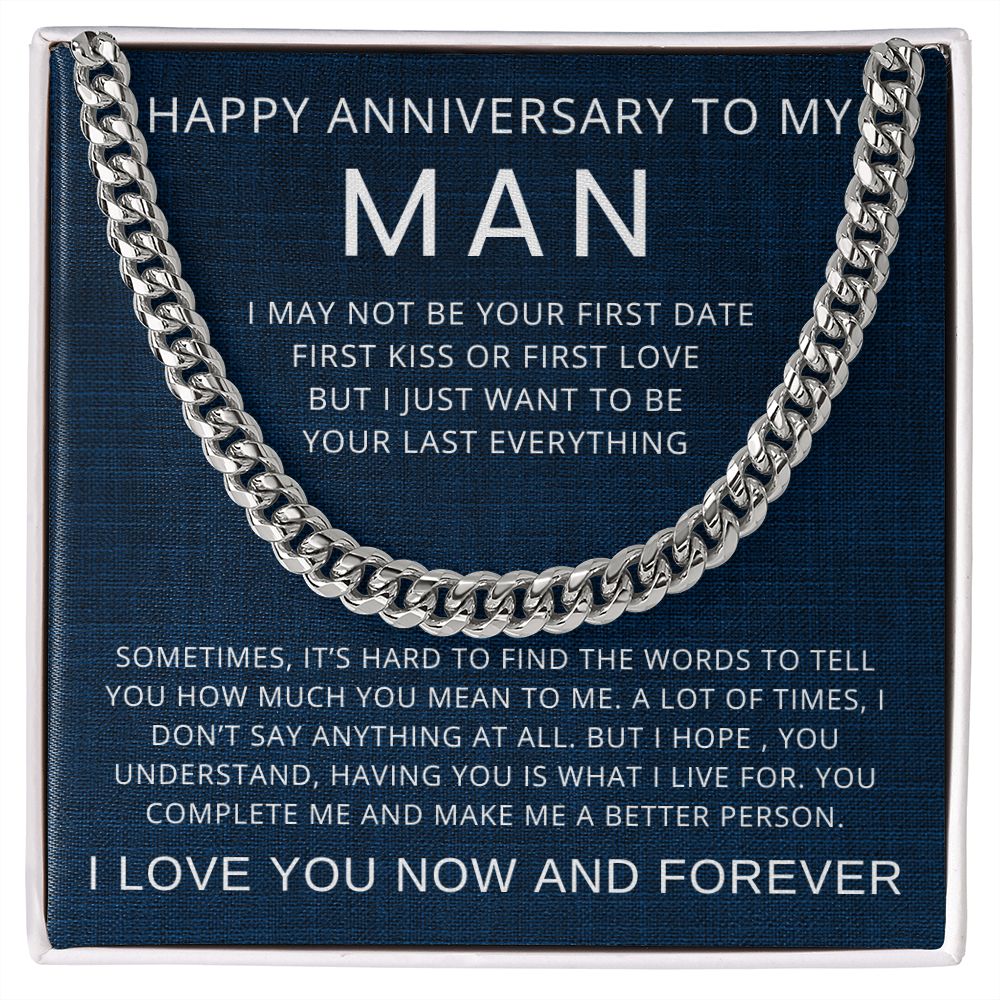 Happy Anniversary My Man | Cuban Link Chain