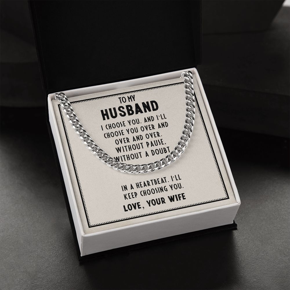 I Choose You | Husband | Cuban Link Chain