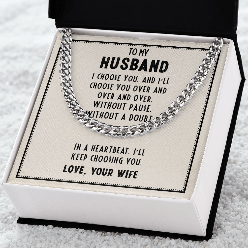 I Choose You | Husband | Cuban Link Chain