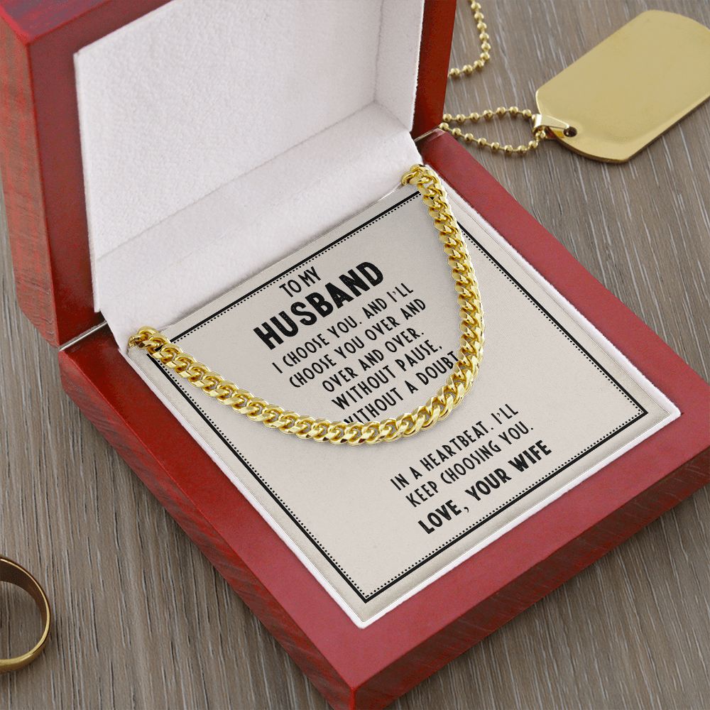 I Choose You | Husband | Cuban Link Chain