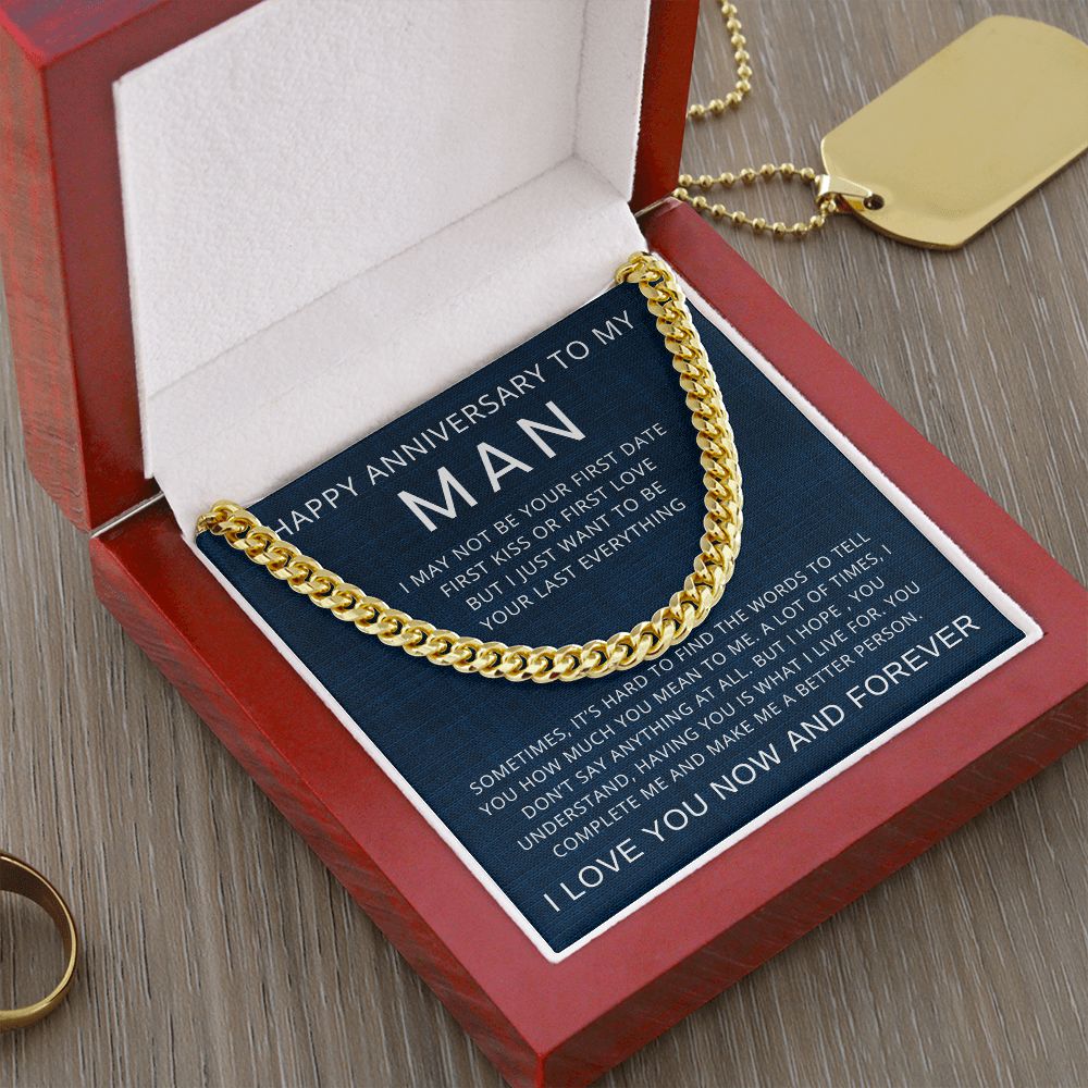 Happy Anniversary My Man | Cuban Link Chain