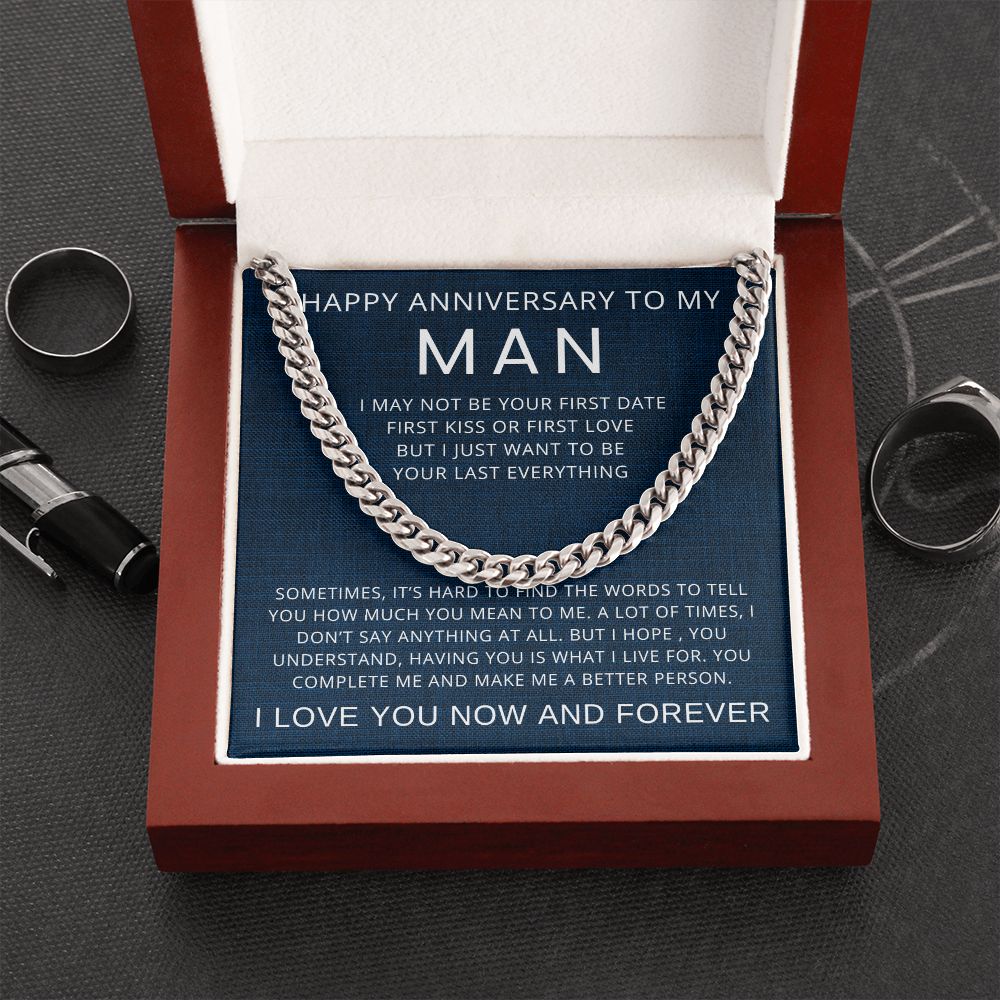 Happy Anniversary My Man | Cuban Link Chain
