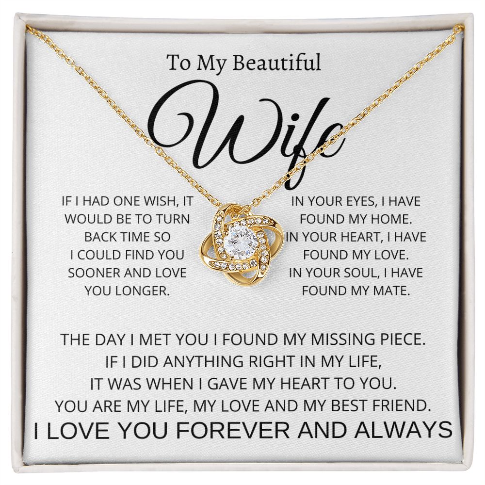 To My Wife | Love Knot Necklace