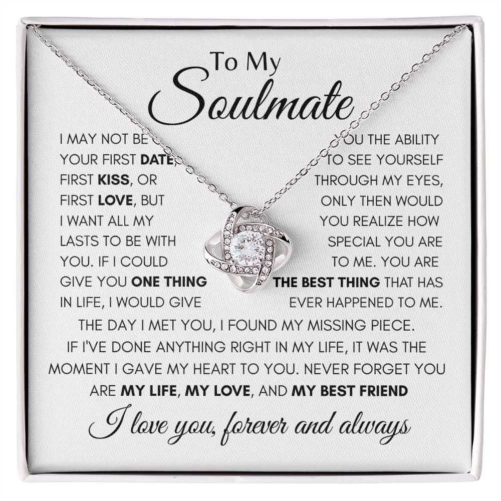 Love Knot Necklace | To My Soulmate | Gifts For Her