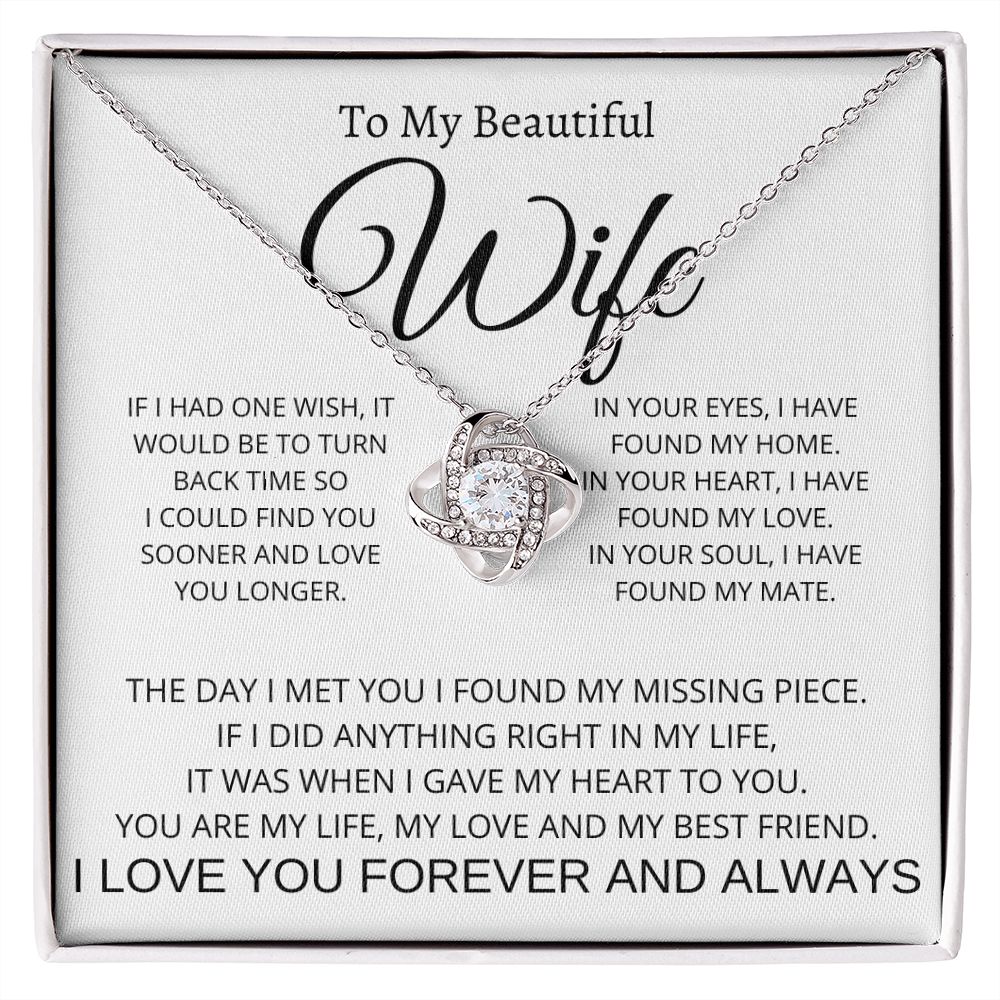 To My Wife | Love Knot Necklace