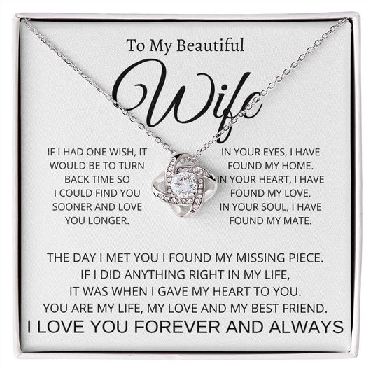To My Wife | Love Knot Necklace