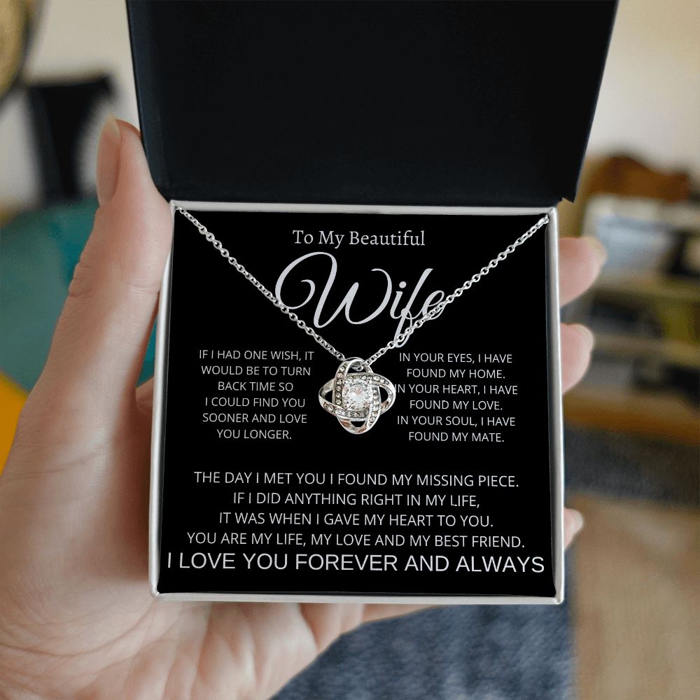 Love Knot Necklace | To My Beautiful Wife | Gifts For Her
