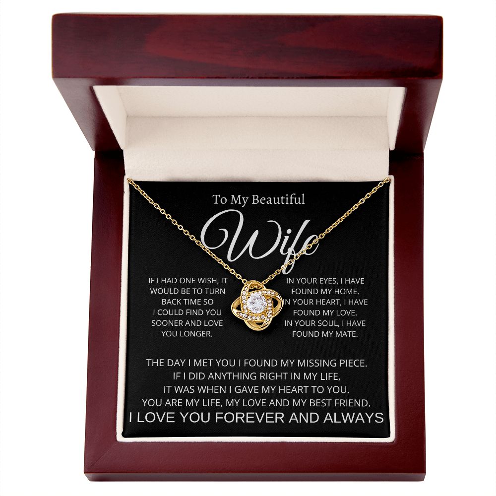 Love Knot Necklace | To My Beautiful Wife | Gifts For Her