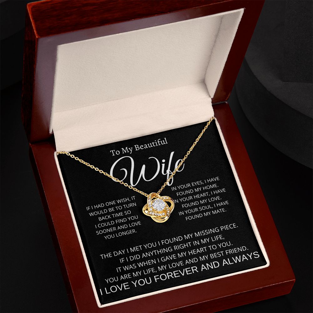 Love Knot Necklace | To My Beautiful Wife | Gifts For Her