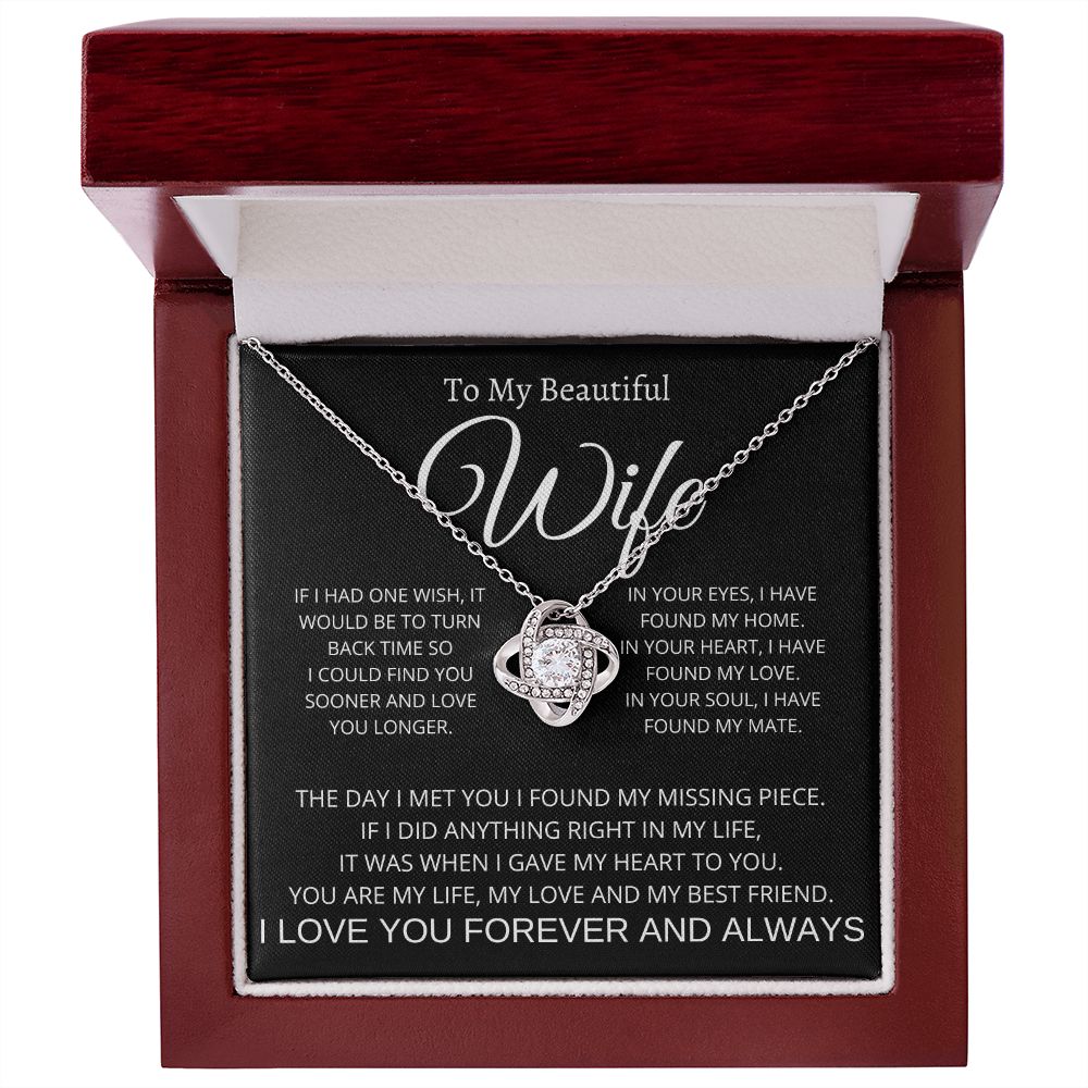 Love Knot Necklace | To My Beautiful Wife | Gifts For Her