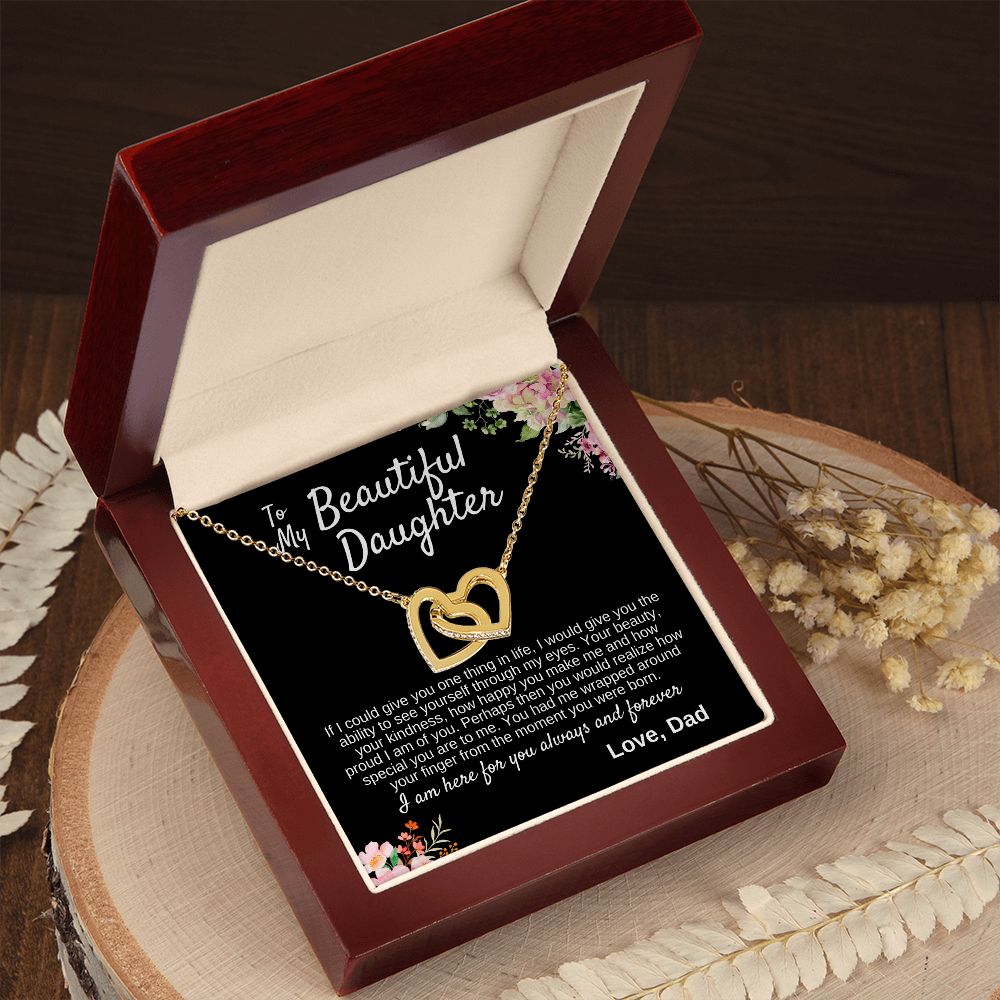 Interlocking Hearts | To My Beautiful Daughter | From Dad
