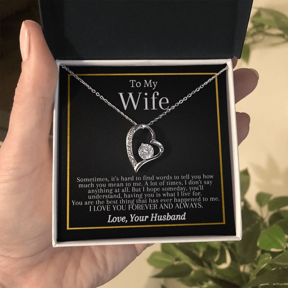 White Gold Forever Necklace | To My Wife | Gifts For Her
