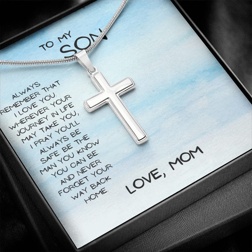 Stainless Cross Necklace | To My Son | Religious